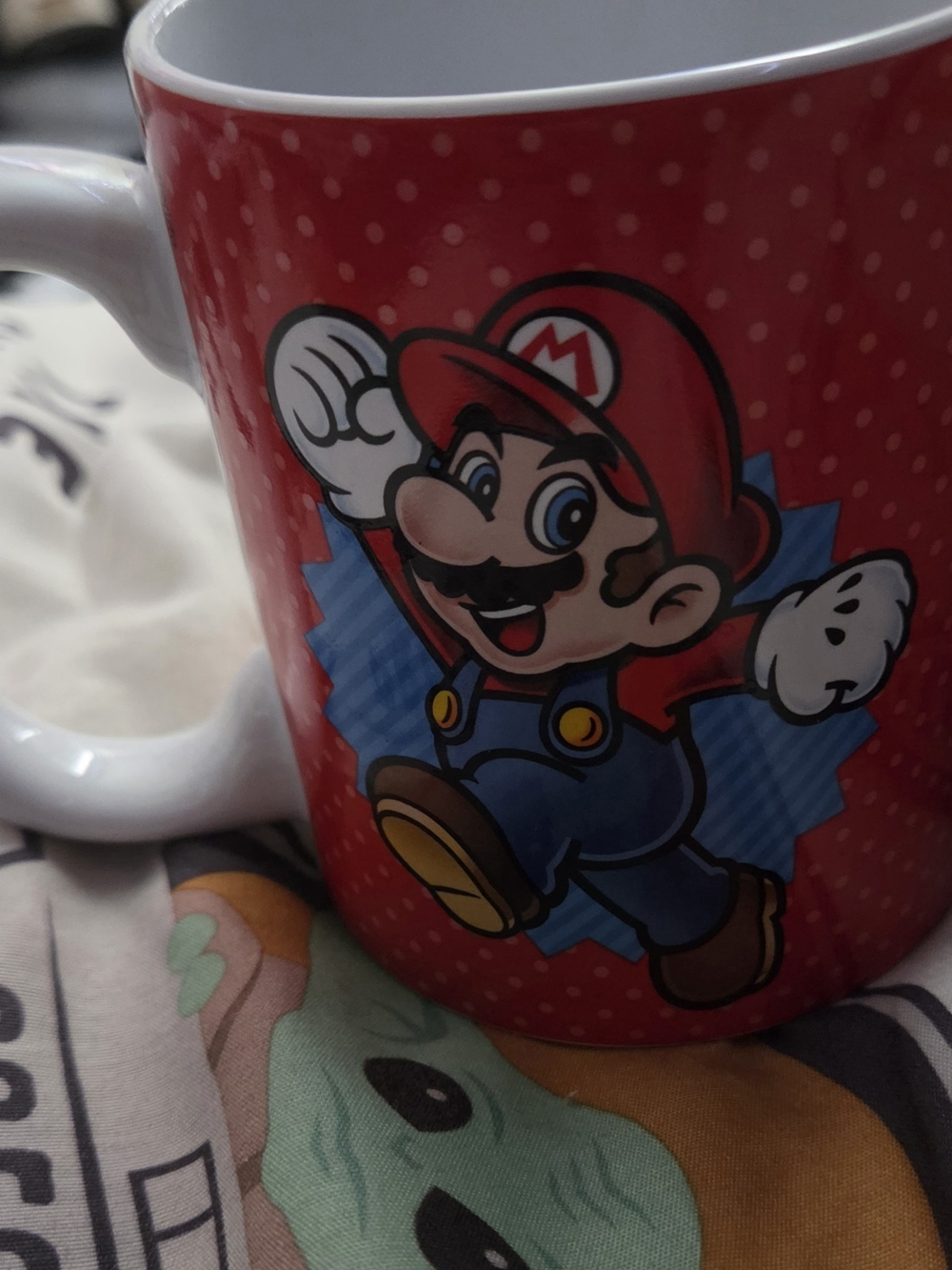 Nintendo Red Mario Ceramic Mug with White Handle